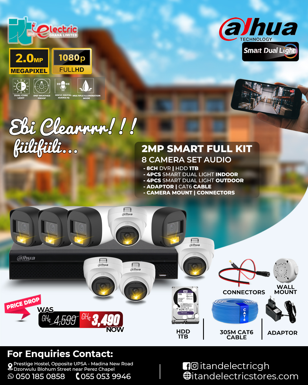 Dahua 2MP Smart Full Kit (8 Camera Setqqq)