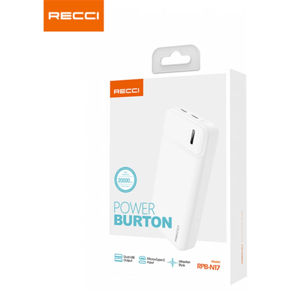 Recci Powerbank 20000    Rpb-n17
