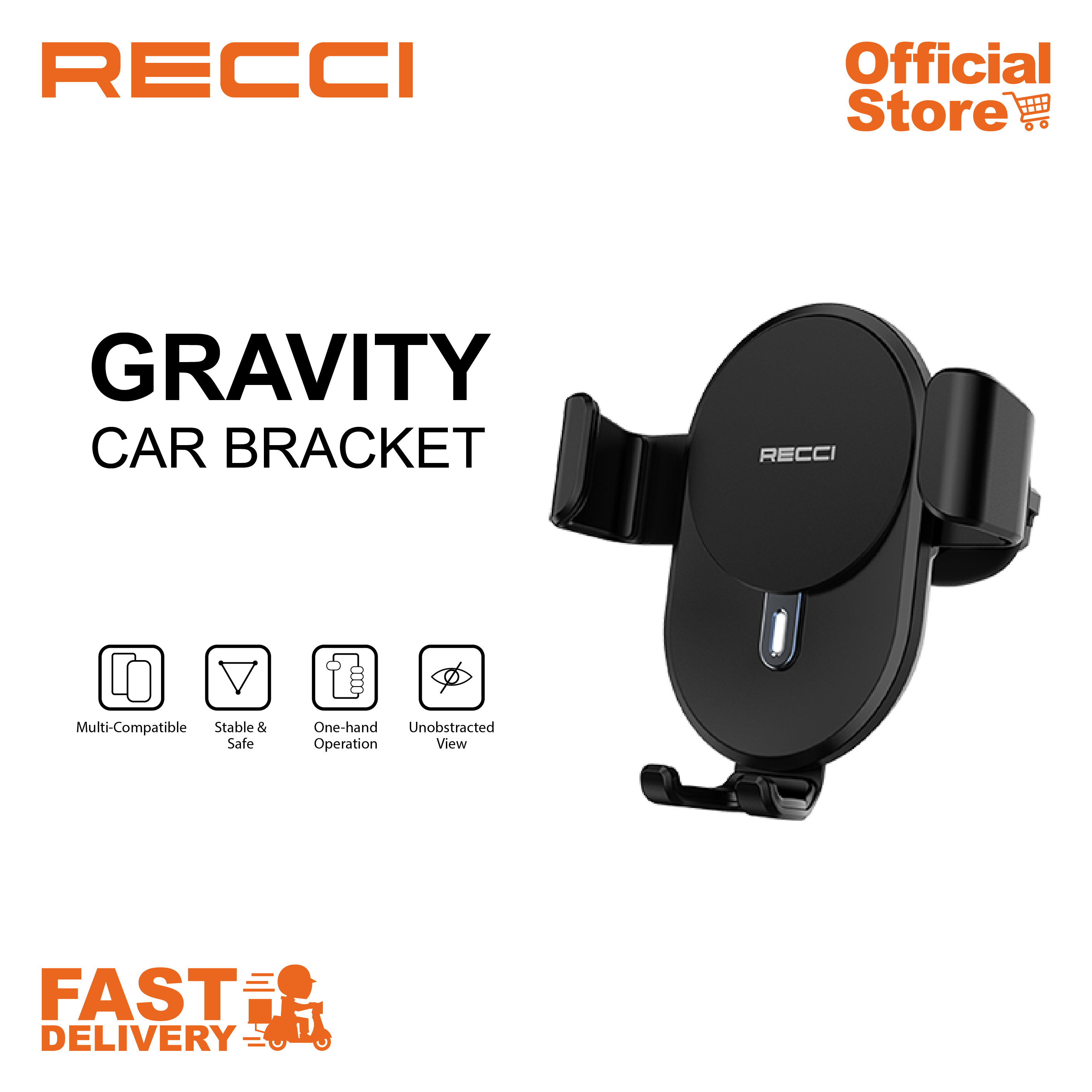 Recci RHO-C08 gravity car phone holder: