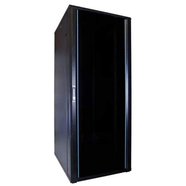 42U Cabinet [800*800] Glass - with D-Ring Cable Manager and 6 Way PDU PLASTIC