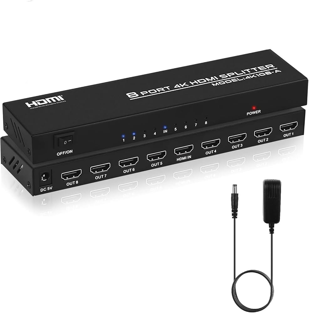 Hdmi Splitter 4K 8 Output (Black)
