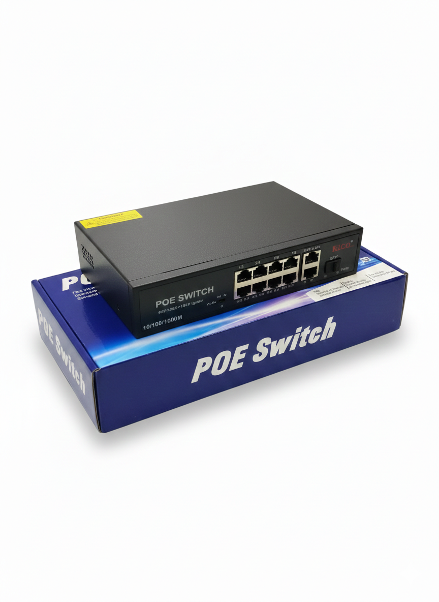 KICO 8 Port PoE Switch with 2 Uplink (KICO1008GB/ 2G)