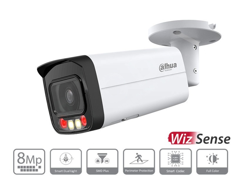 Dahua 8MP IP Bullet Smart Dual Light Camera(DH-IPC-HFW2849T-AS-IL), 2.8mm