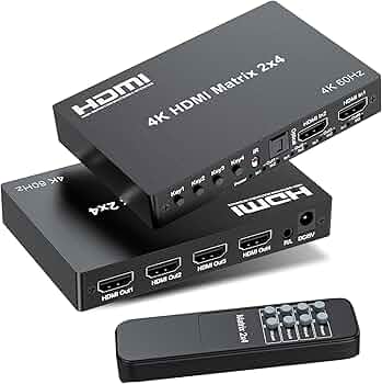 HDMI 4K Matrix 2*4 (Green Box)/ Hdmi 2 x4 Switch/ Splitter