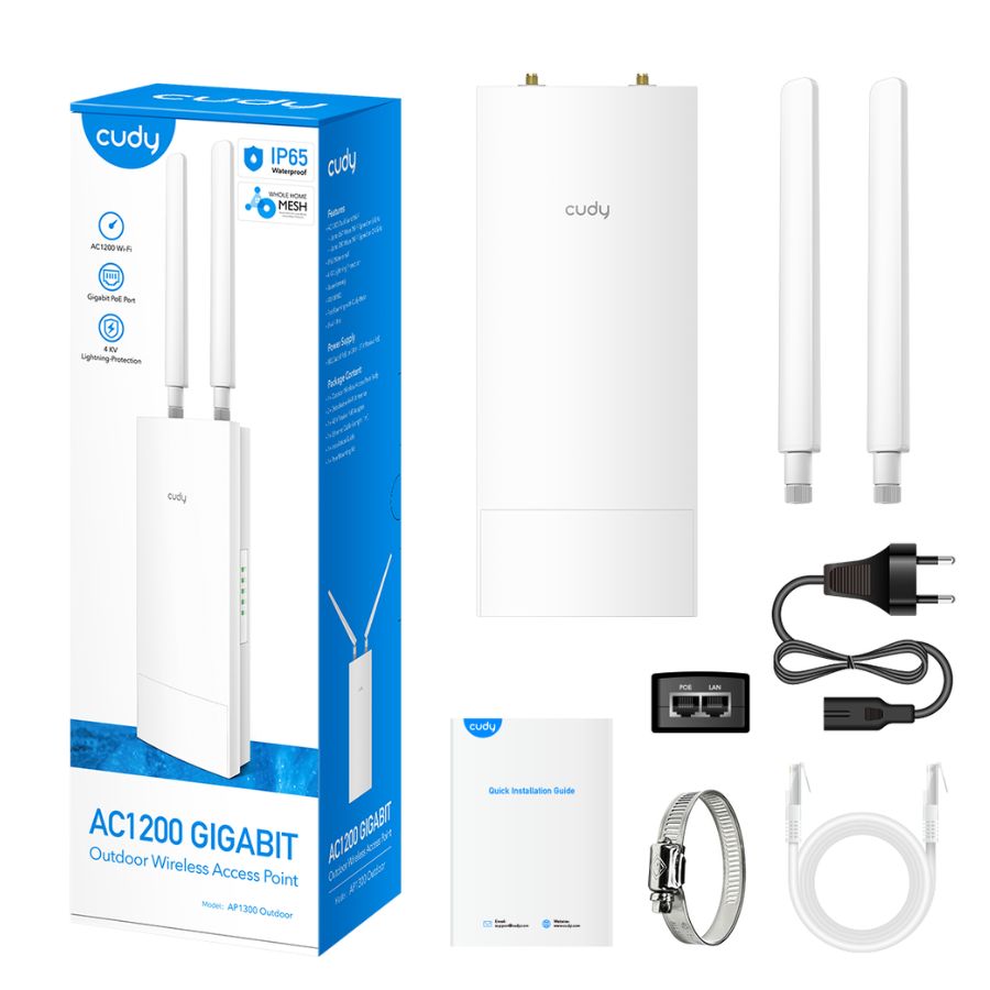 Cudy AC1200 Gigabit Outdoor Wi-Fi Access Point – AP1300 Outdoor