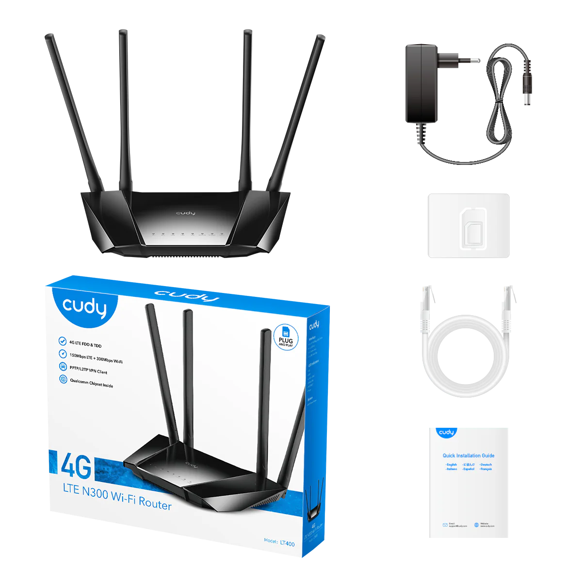 Cudy 4G LTE Cat4 LT400V