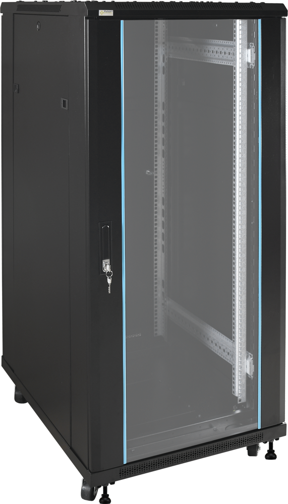 27U  Finen Cabinet [600*800] with D-Ring Cable Manager and 6 Way PDU PLASTIC
