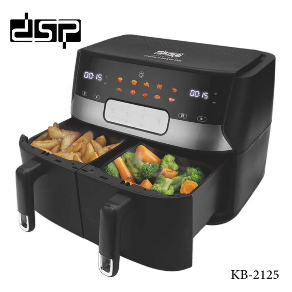 Dsp Double Air Fryer (KB-2125)  10 Liters 