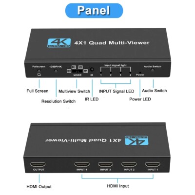 4 Port Hdmi Multiviewer