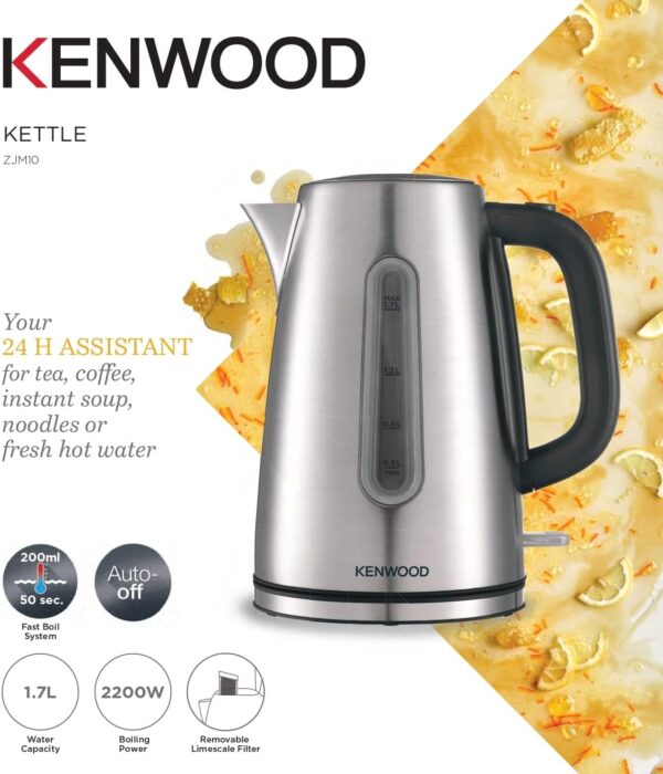 Kenwood Kettle  Metal 1.7L 2200W BLK  - ZJM10.000S - Image 2