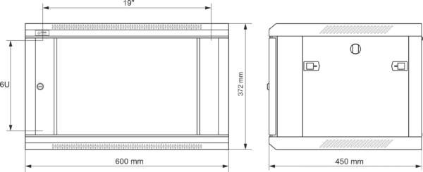 6U 19-Inch Rack Cabinet (600x450) - Image 3