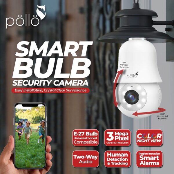 Pollo Bulb Camera   PLC- HS301B   3 Megapixel - Image 3