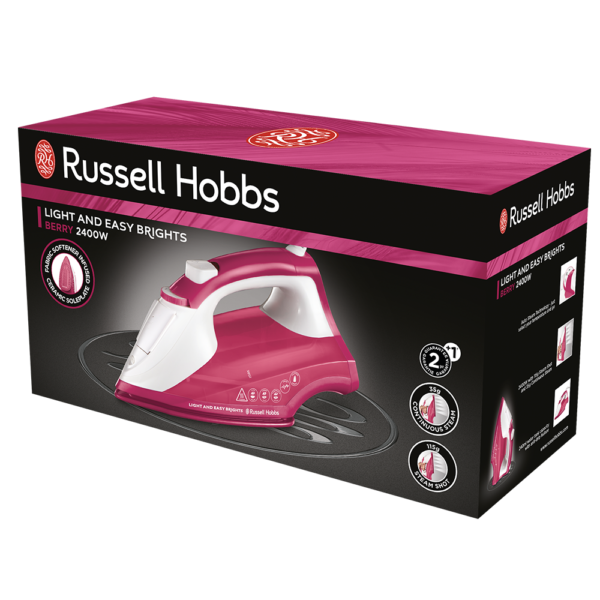 Russell Hobbs Light & Easy Brights Berry Iron (model 26480GCC) - Image 2