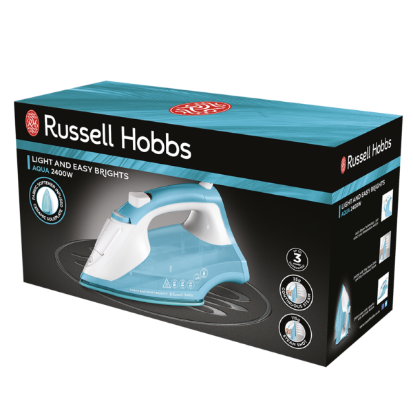 Russell Hobbs Light & Easy Bright Aqua Iron (model 26482GCC) - Image 2