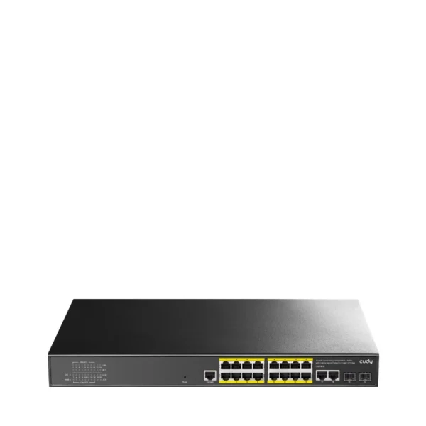 Cudy 16 Port Layer 2 Managed Gigabit  PoE+ Switch with 2 UpLink Gbe Ports & 2 SFP Port GS2018PS2-200W - Image 3