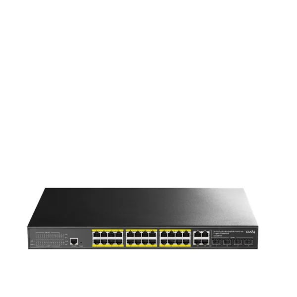 Cudy 24 Port Layer 2 Managed Gigabit PoE+ Switch with 4 Gigabit Combo Port 300W -  GS2028PS4 - Image 2