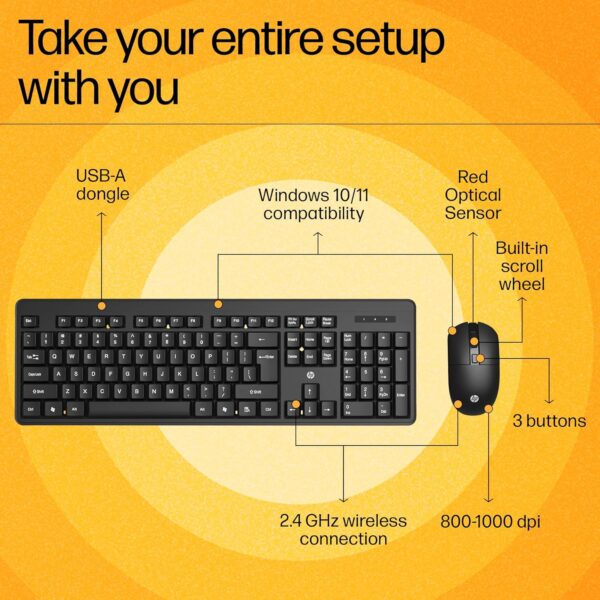 Hp 200 Wireless keyboard and mouse - Image 3