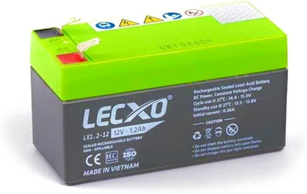 LECXO 12V 7Ah Lead Acid Rechargeable Battery - Image 2