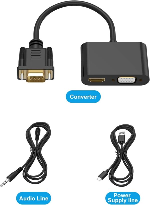 VGA to Hdmi/Vga with Audio - Image 2