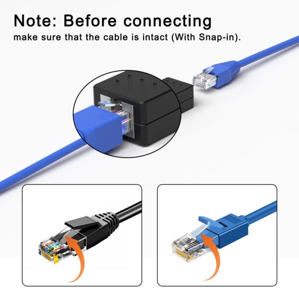 Cat6 Joiner (Black) - Small/In-Line - Image 3