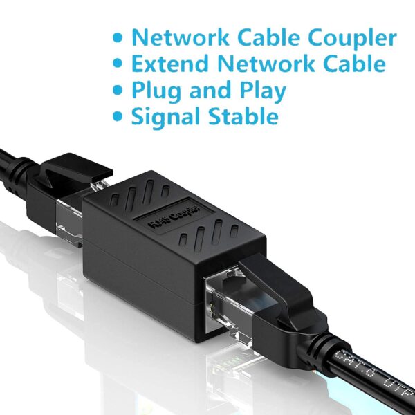 Cat6 Joiner (Black) - Small/In-Line - Image 2