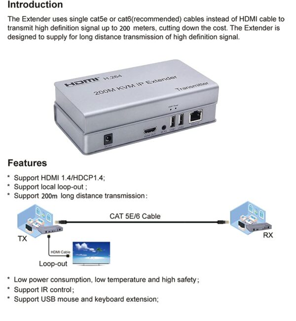 HDMI 200m IP Extender - Image 2