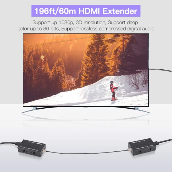 60m HDMI Extender with loop out 1080p - Image 4