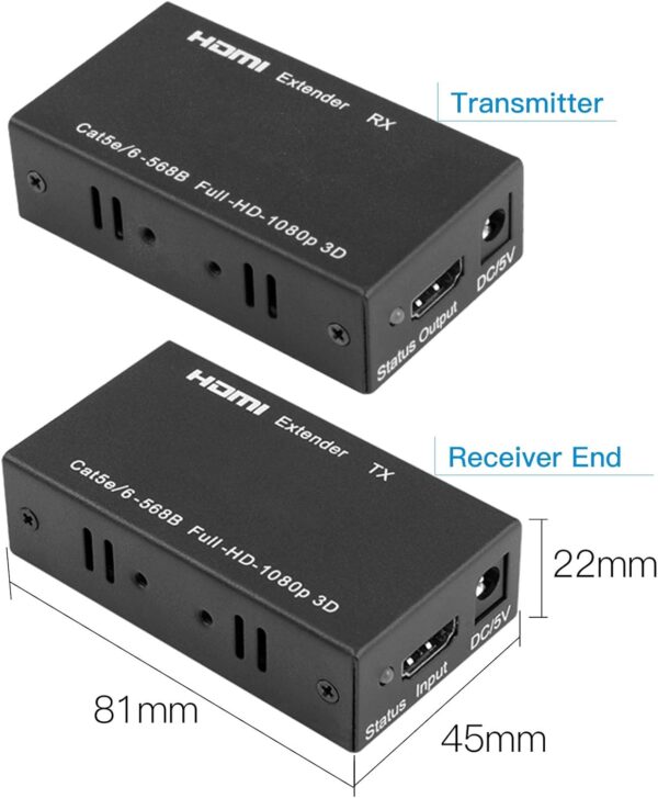 60m HDMI Extender with loop out 1080p - Image 3