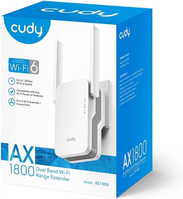 Cudy AC1800 Mesh Wifi 6 Range Extender RE1800 - Image 2