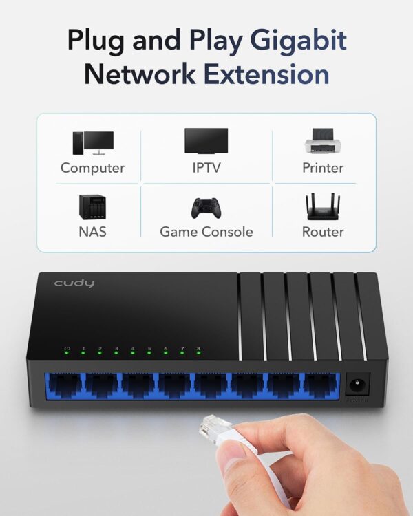 Cudy 8 Port Gigabit Desktop switch GS108D - Image 8