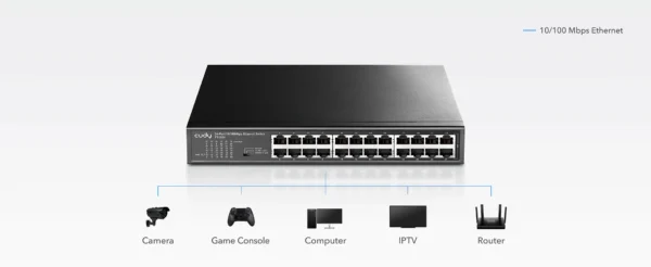 Cudy 24-port 10/100 Mbps Metal Switch FS1024 - Image 7