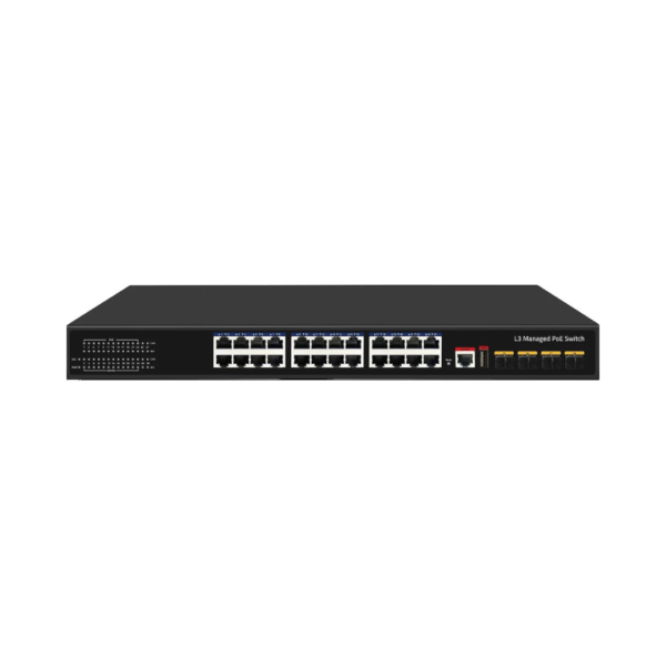 Cudy 24 port layer 3 managed gigabit PoE+Switch with 4  10G SFP Slots 400W GS5024PS4-400w