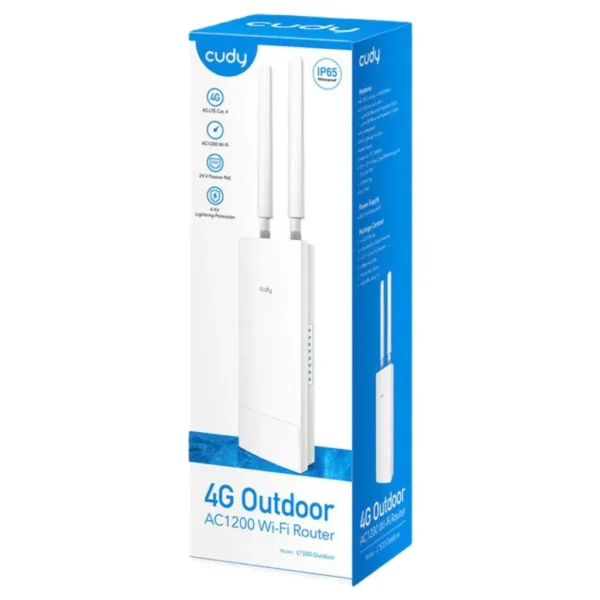 Cudy Outdoor 4G Cat 4 AC1200 Wi-Fi Router LT500 Outdoor - Image 3