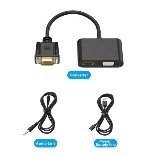 VGA to HDMI + VGA Adapter - Image 3