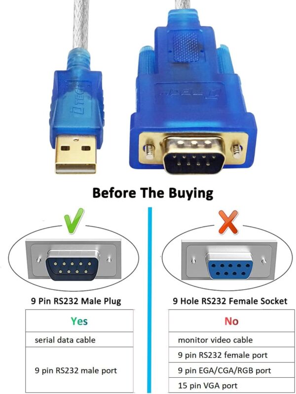 Usb to RS232 Cable [male/male] - Image 4