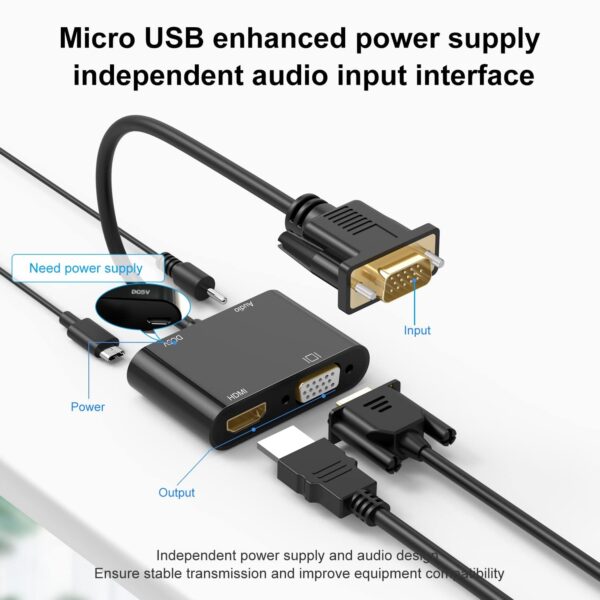 VGA to HDMI + VGA Adapter - Image 9