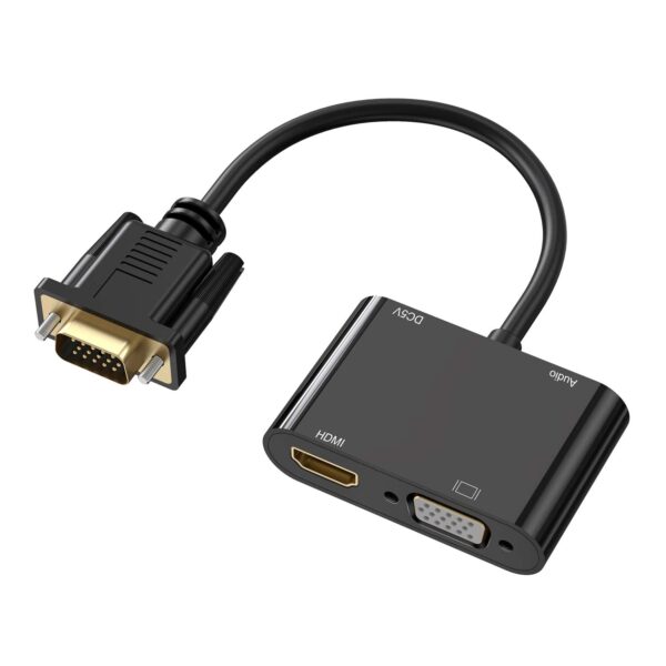 VGA to HDMI + VGA Adapter