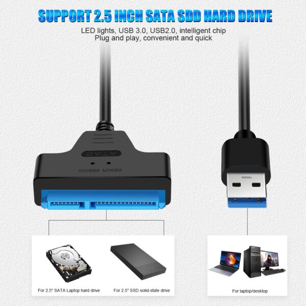 USB 3.0 to SATA Adapter Cable for 2.5" and SSD - Image 7