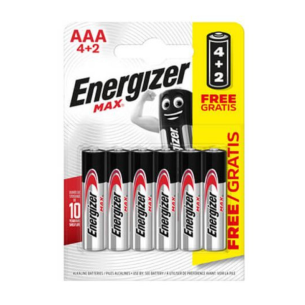 Energizer Max AAA 4+2 Pack