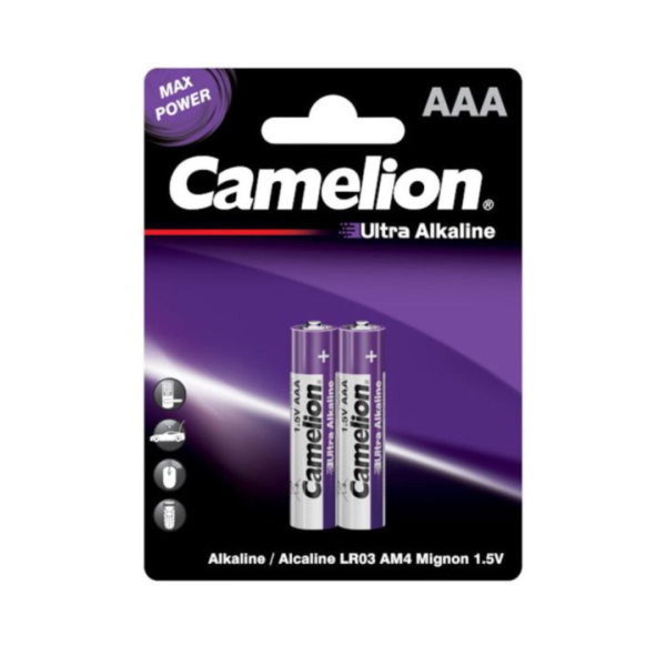 Camelion Ultra Alkaline Battery Max Power AAA 2 pack