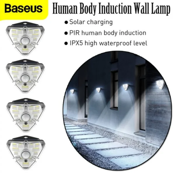 Baseus Energy Collection Solar Energy Wall Lamp- 4PCS - Image 4