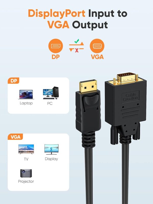 DP to VGA Cable 1.8m - Image 5