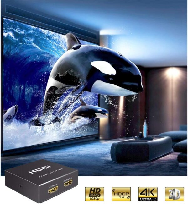 Hdmi Splitter 4k 2port (White Box) - Image 2