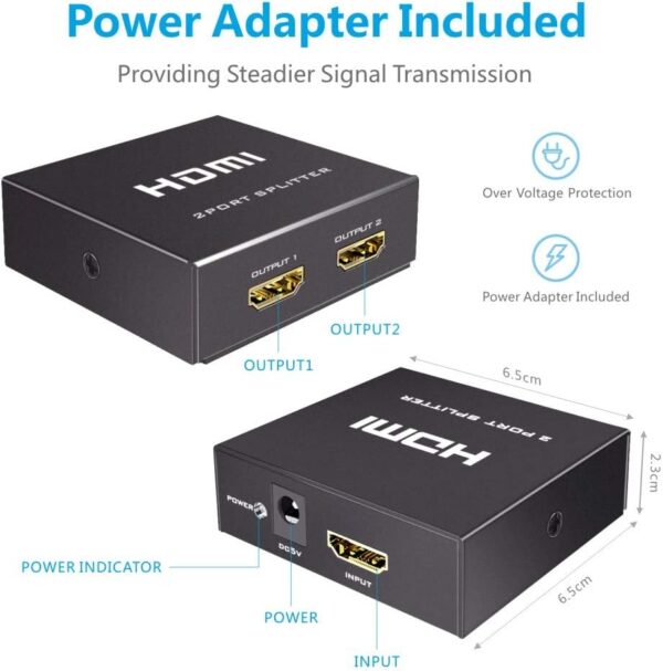 Hdmi Splitter 4k 2port (White Box) - Image 3