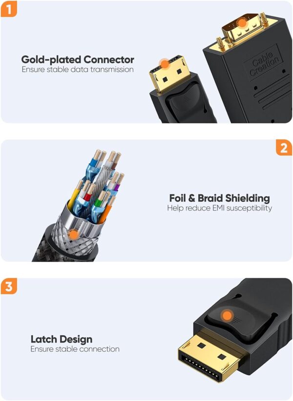 DP to VGA Cable 1.8m - Image 6