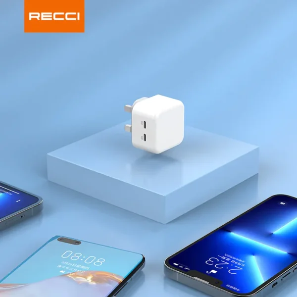 Recci 35W UK CHarger   RC36 - White - Image 3