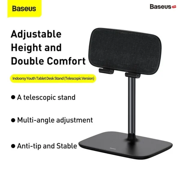 Baseus Indoorsy Youth Tablet Desk Stand (Telescopic Version) Black - Image 5