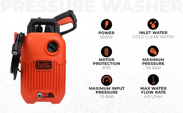 BLACK AND DECKER Pressure Washer- BEPW1300 - Image 5